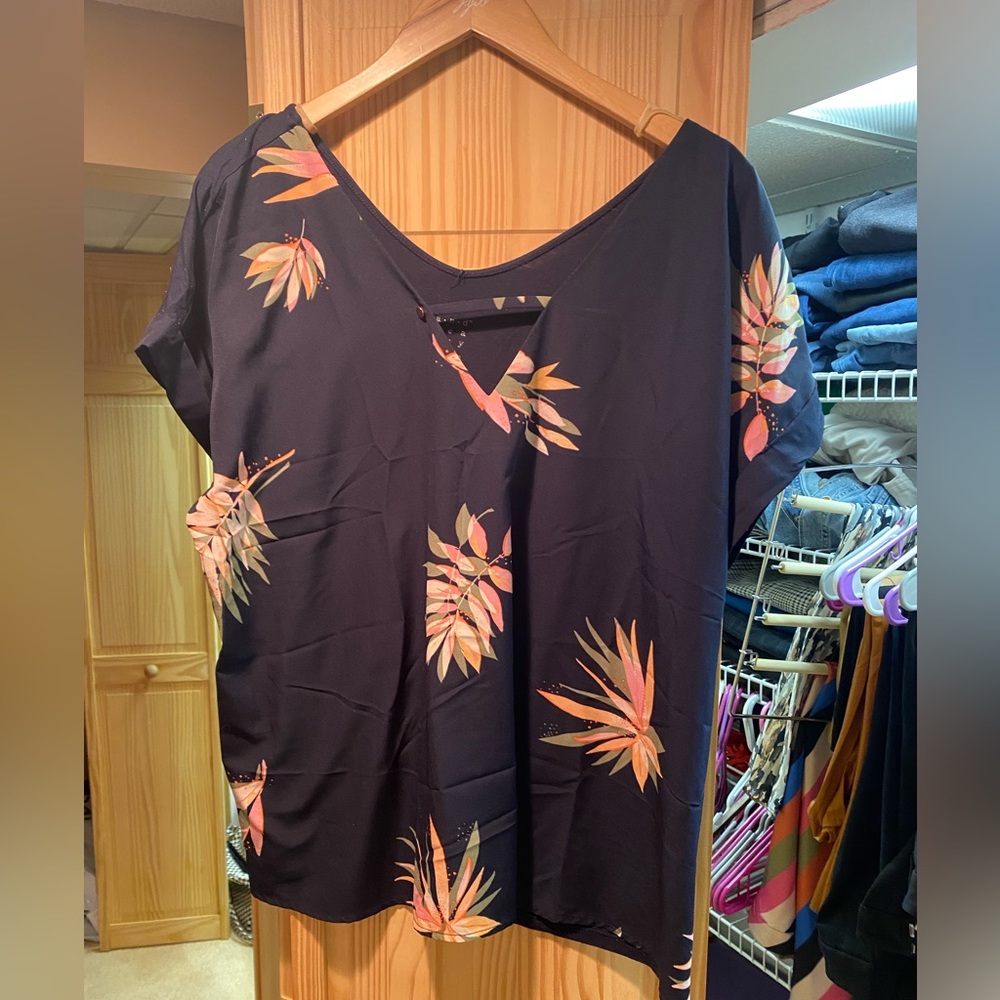 Blue Floral blouse